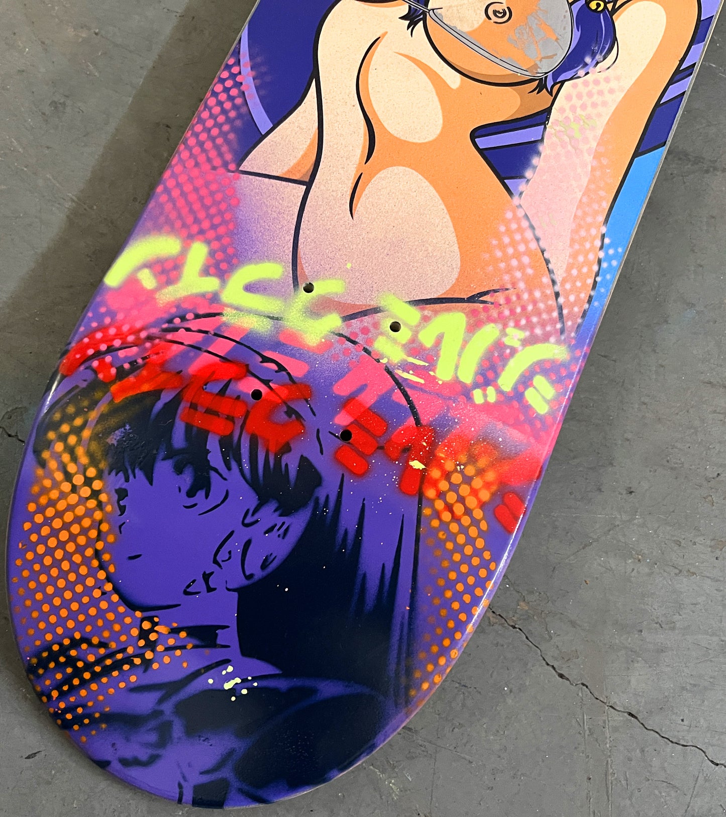 shampoo 8.25 X 32.25 PINK/ORANGE SCRATCH OFF GRAPHIC MIXED PROCESS SIGNED 1 of 1