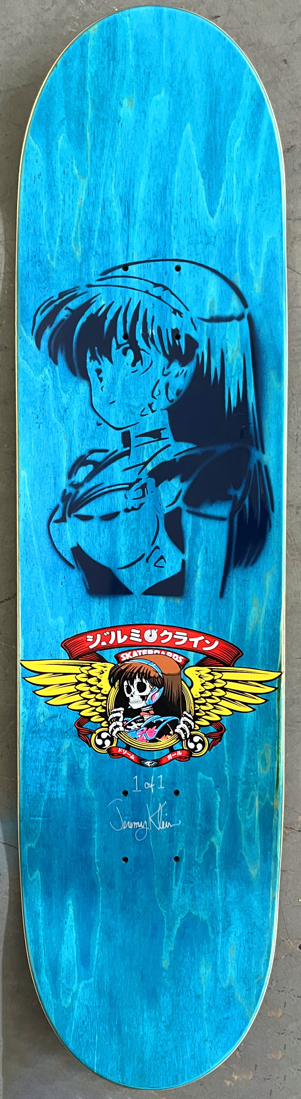 dream hawk BLACK/PINK/BLUE/GREEN HAND PAINTED BACKGROUND 9.5 X 31.75 1 OF 1