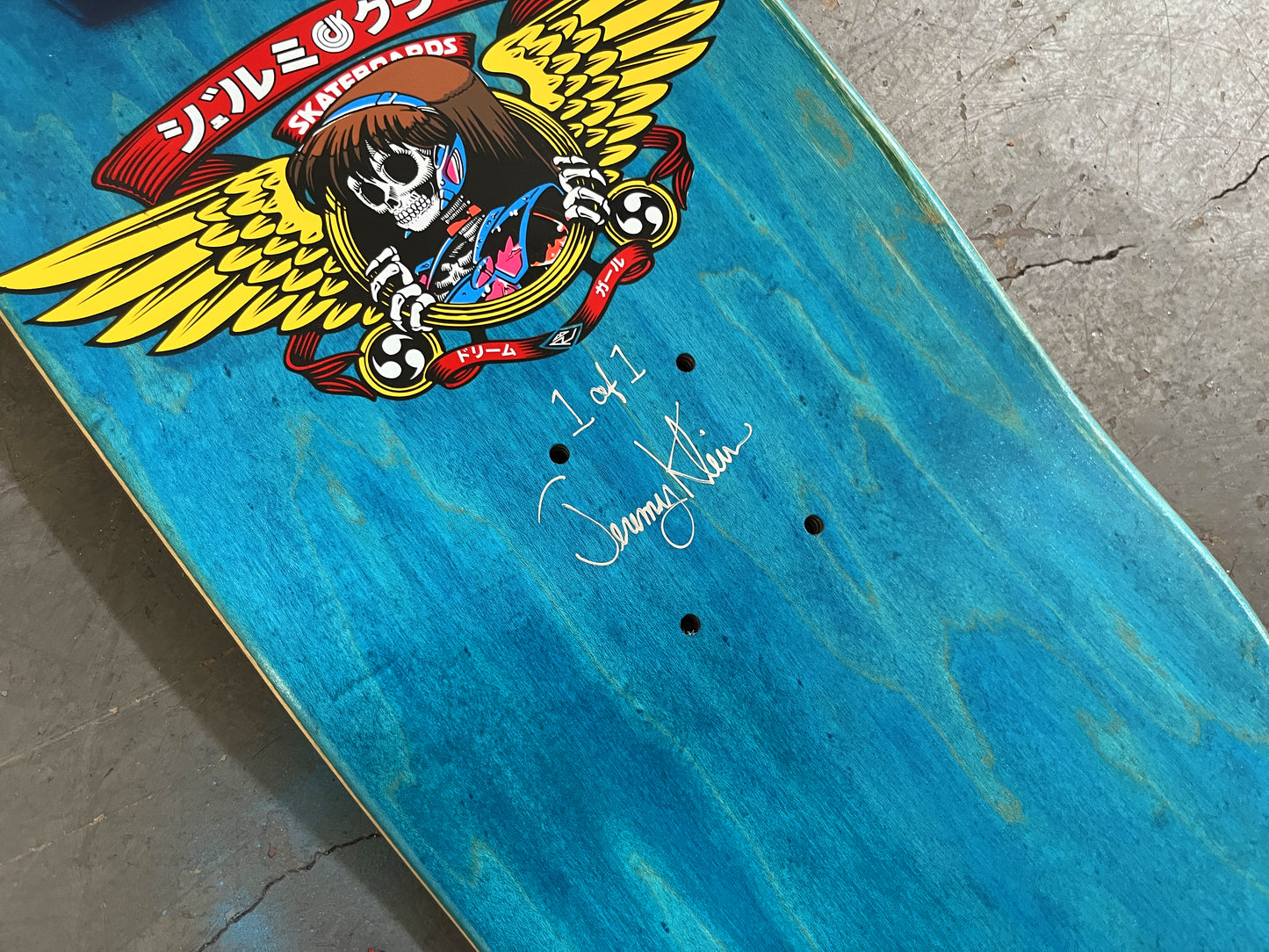 dream hawk BLACK/PINK/BLUE/GREEN HAND PAINTED BACKGROUND 9.5 X 31.75 1 OF 1