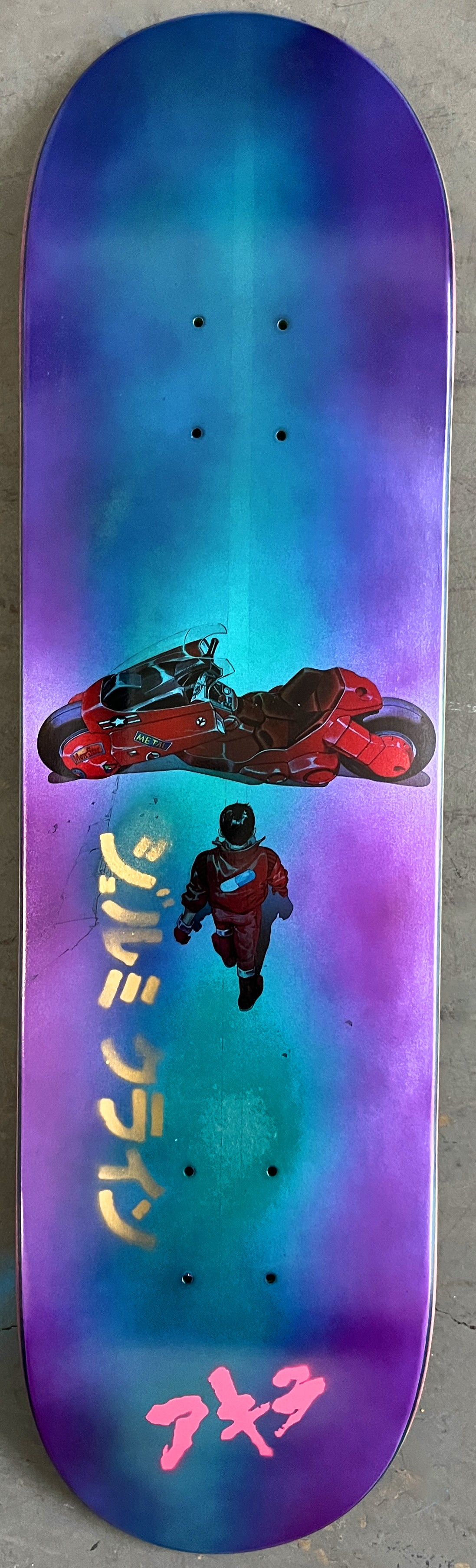 kaneda 8.5 X 32.25 PURPLE/AQUA FADE MIXED PROCESS SIGNED 1 of 1