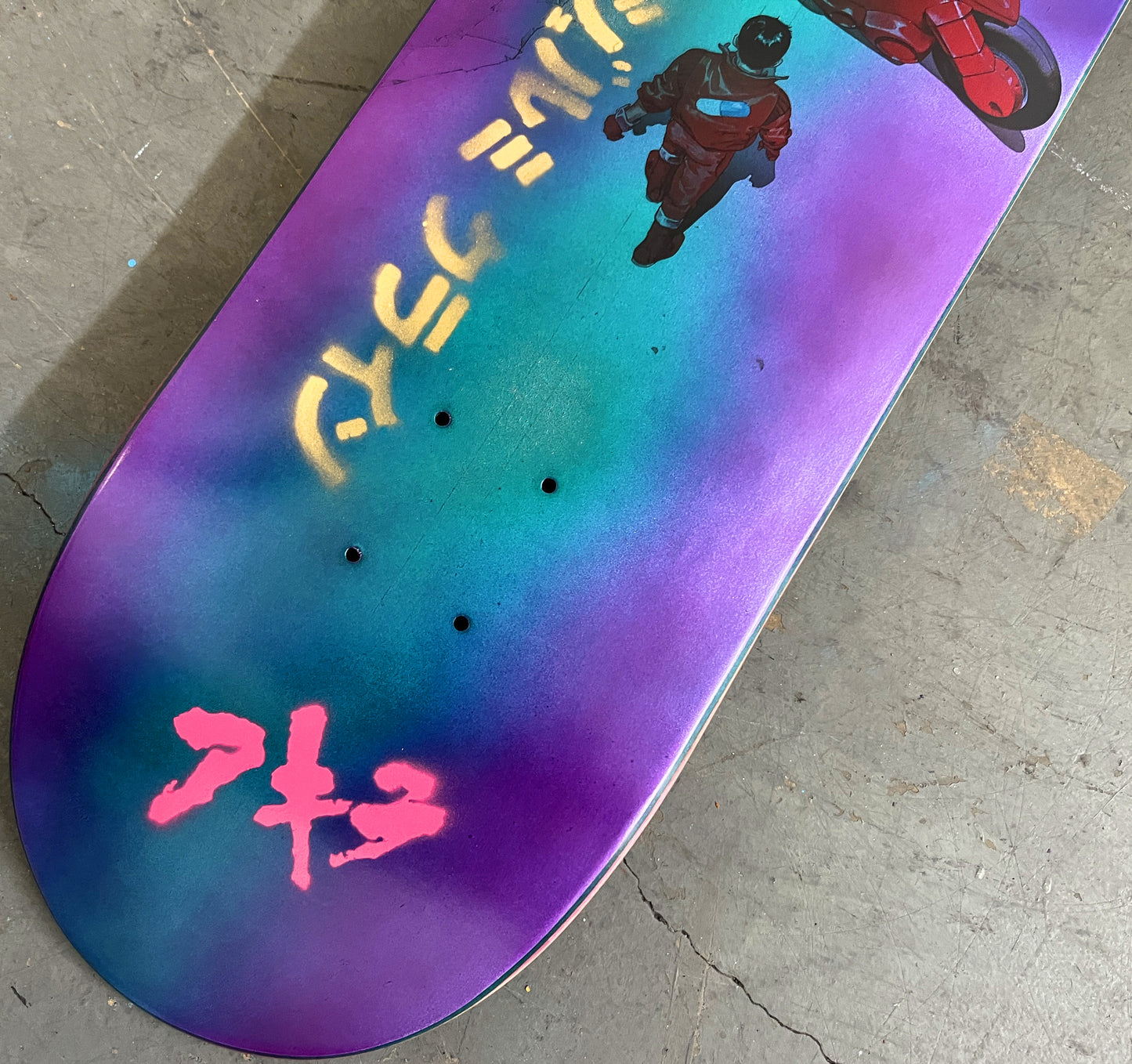 kaneda 8.5 X 32.25 PURPLE/AQUA FADE MIXED PROCESS SIGNED 1 of 1