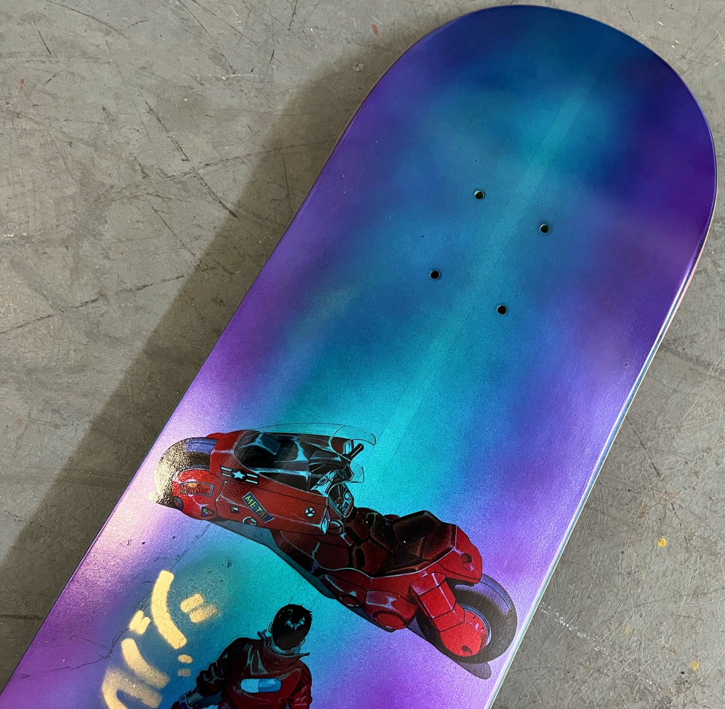 kaneda 8.5 X 32.25 PURPLE/AQUA FADE MIXED PROCESS SIGNED 1 of 1