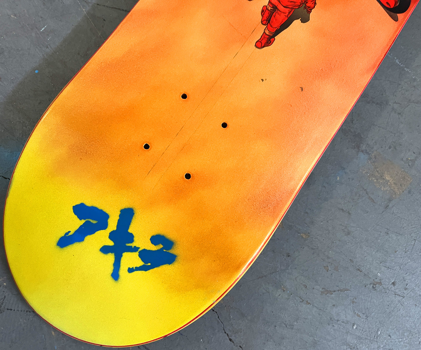 kaneda 8.5 X 32.25 ANODIZED SUNSET MIXED PROCESS SIGNED 1 of 1