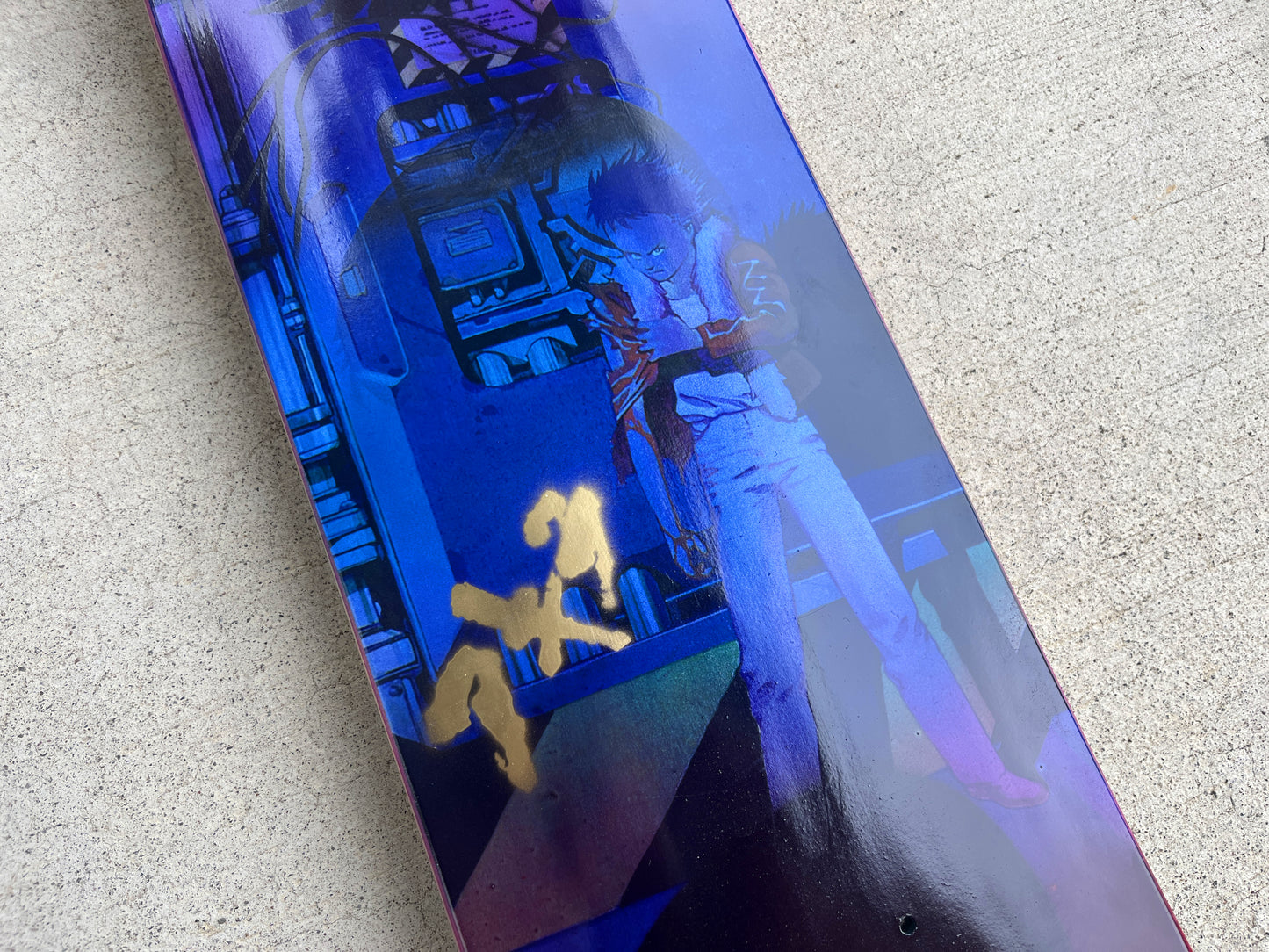 tetsuo 8.5 X 32.25 ANODIZED RED/BLUE MIXED PROCESS SIGNED 1 of 1
