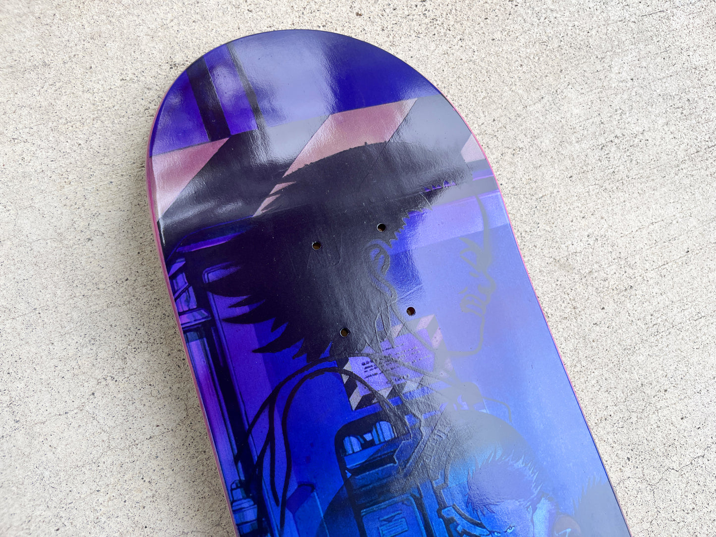 tetsuo 8.5 X 32.25 ANODIZED RED/BLUE MIXED PROCESS SIGNED 1 of 1