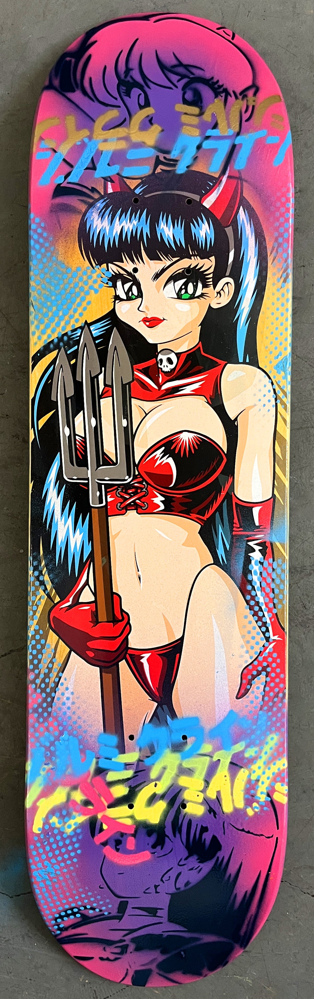 devil girl 8.25 X 32.25 PURPLE/PINK MIXED PROCESS SIGNED 1 of 1