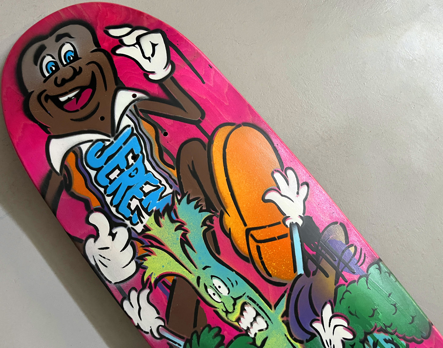 hand painted candy bar 9.5 X 32.25 SIGNED AND NUMBERED #1 - 1 OF 1