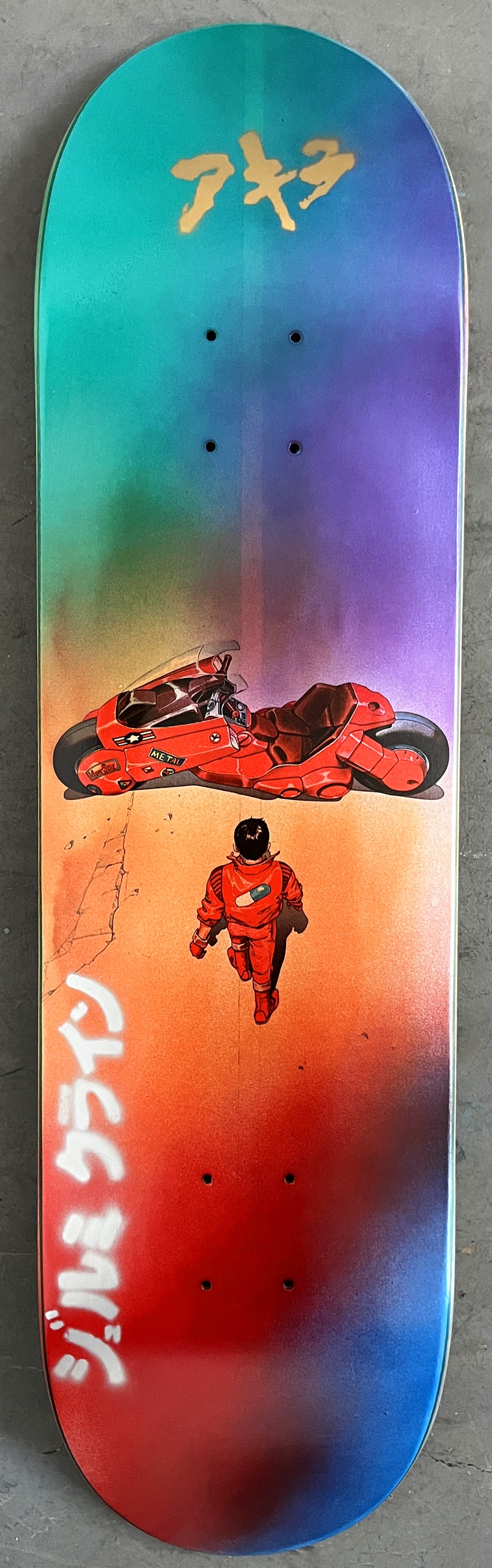 kaneda 8.5 X 32.25 ANODIZED SPECTRUM MIXED PROCESS SIGNED 1 of 1