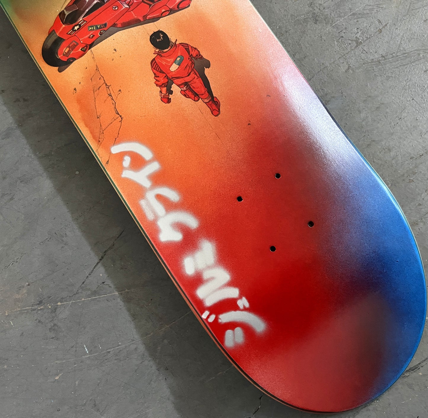 kaneda 8.5 X 32.25 ANODIZED SPECTRUM MIXED PROCESS SIGNED 1 of 1