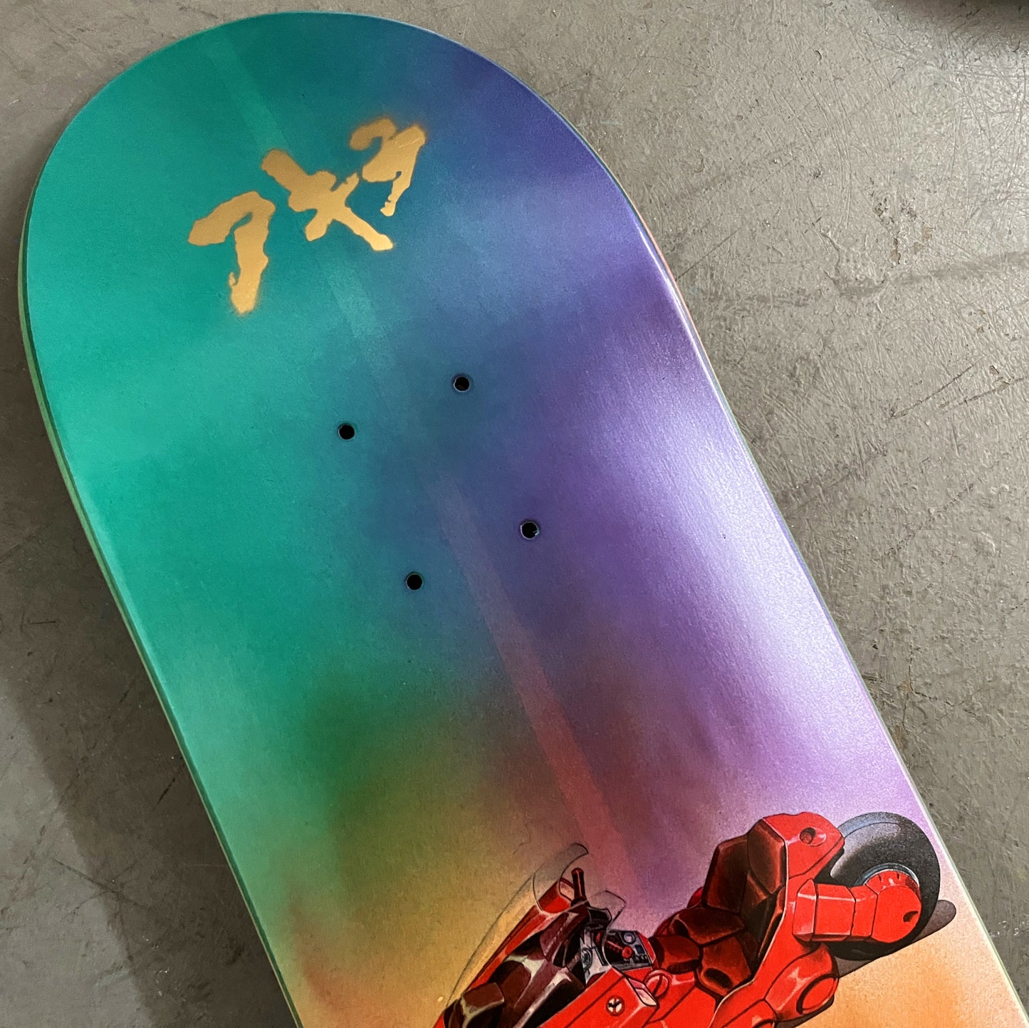 kaneda 8.5 X 32.25 ANODIZED SPECTRUM MIXED PROCESS SIGNED 1 of 1