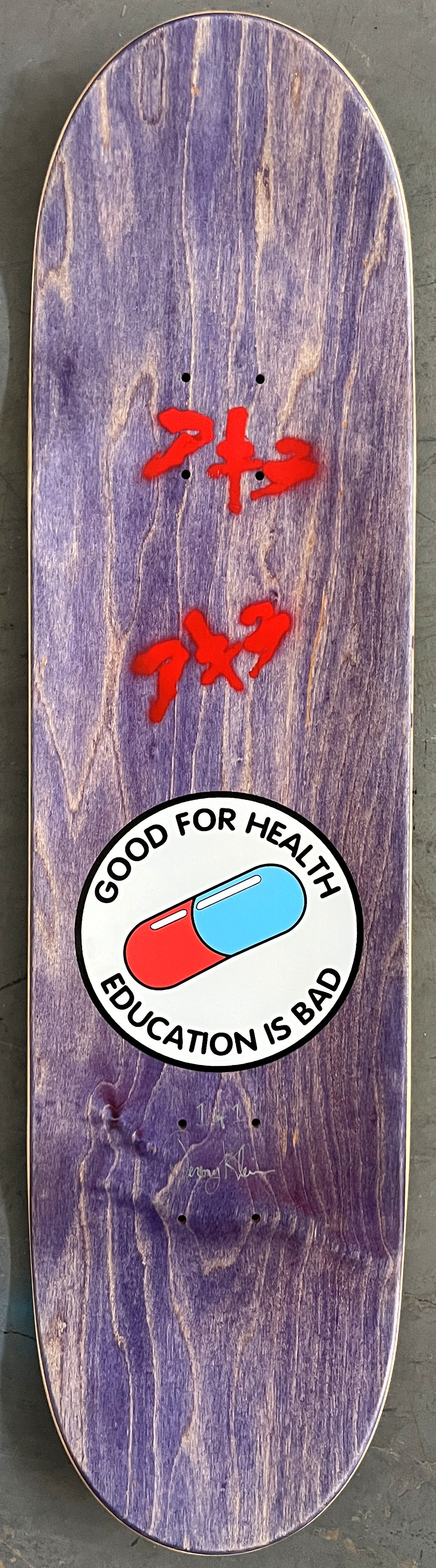 kaneda 8.5 X 32.25 ANODIZED SPECTRUM MIXED PROCESS SIGNED 1 of 1