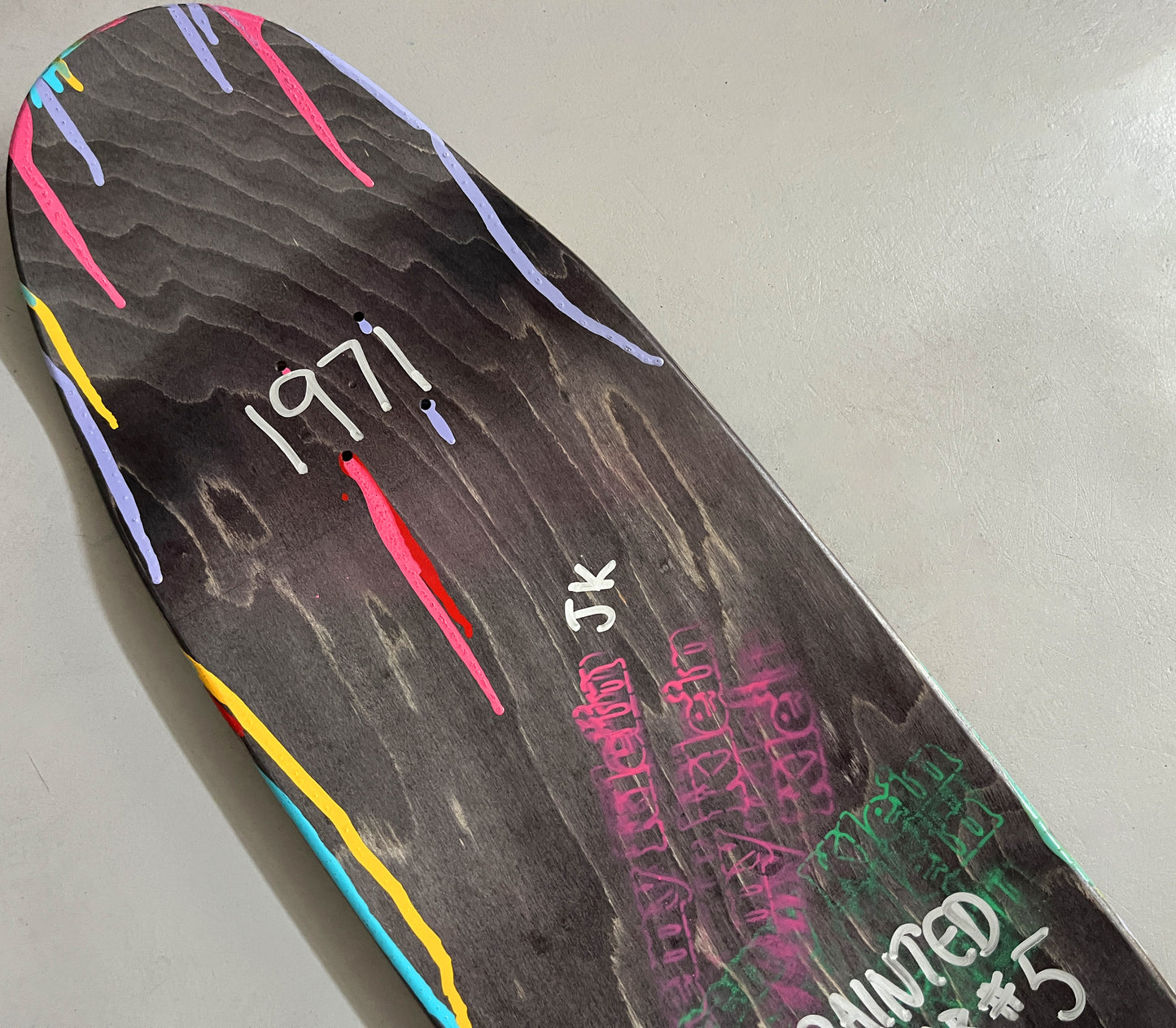 hand painted candy bar 9.5 X 32.25 SIGNED AND NUMBERED #5 - 1 OF 1