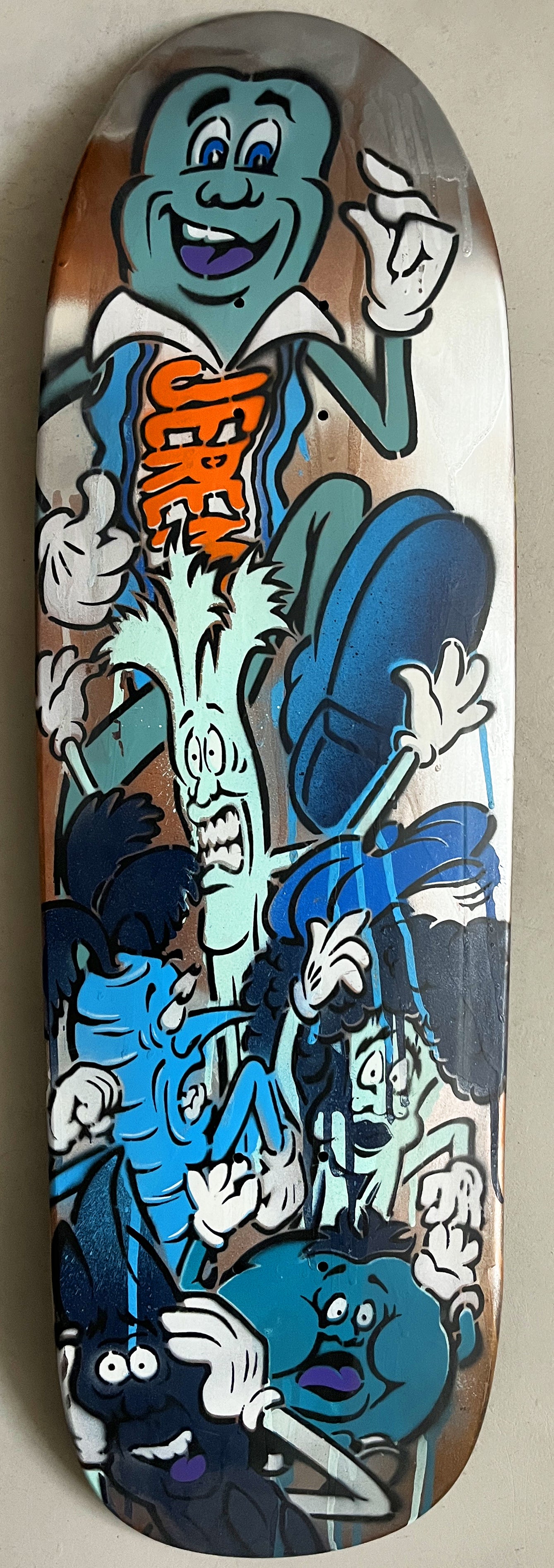 hand painted candy bar 9.5 X 32.25 SIGNED AND NUMBERED #6 - 1 OF 1