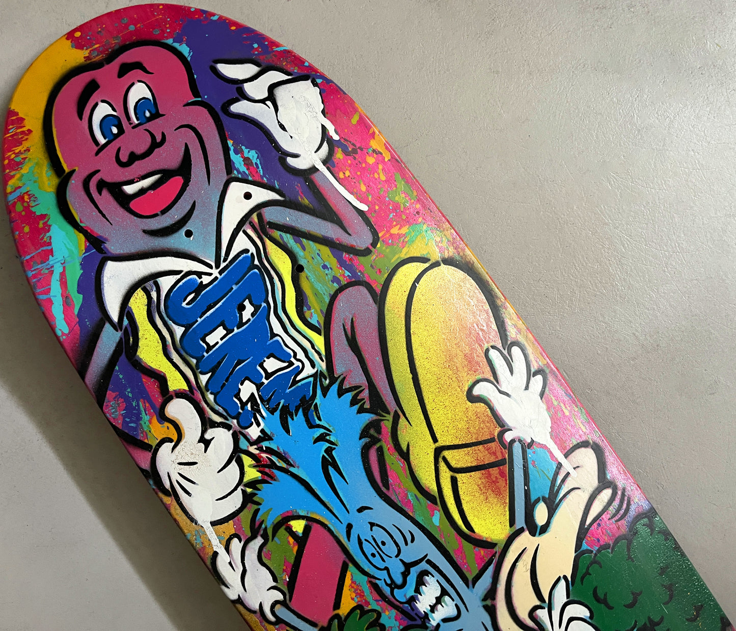 hand painted candy bar 9.5 X 32.25 SIGNED AND NUMBERED #8 - 1 OF 1