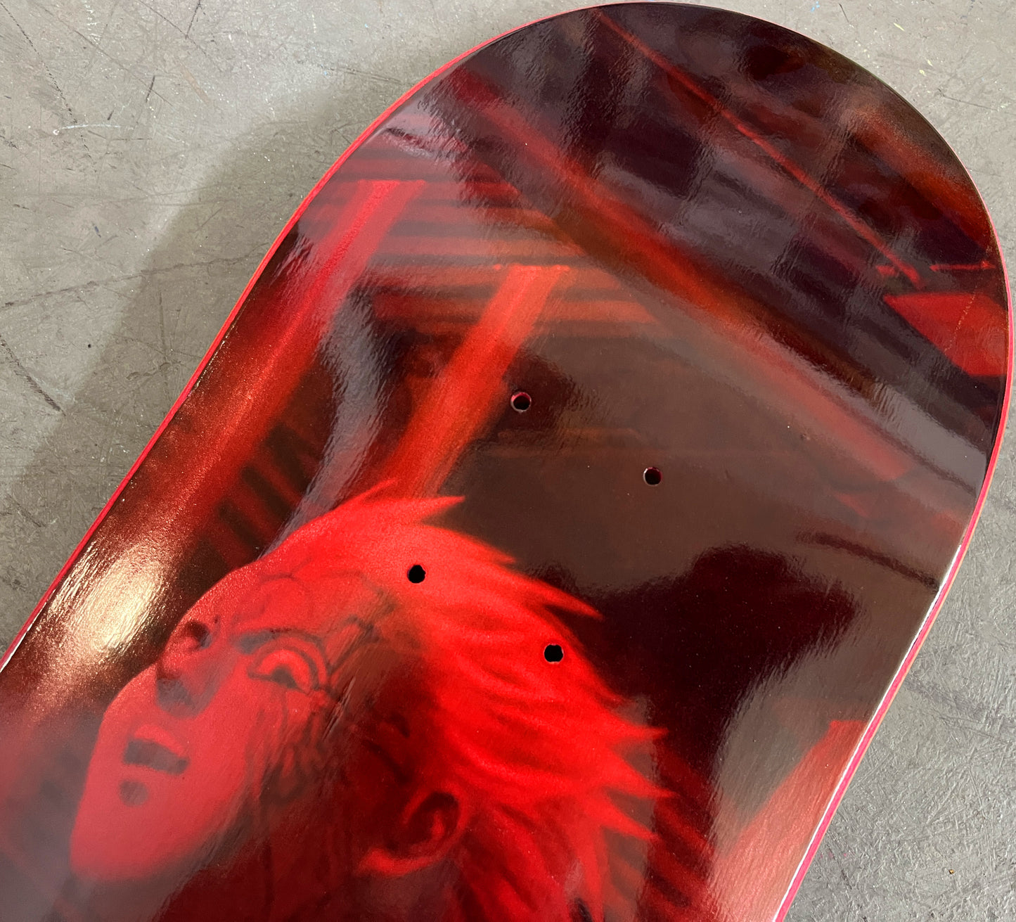 tetsuo 2 8.25 X 32.25 ANODIZED PURPLE/RED CRACKLE MIXED PROCESS SIGNED 1 of 1