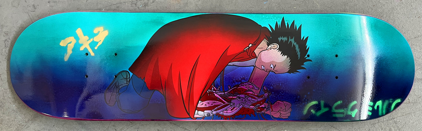 tetsuo ANODIZED AQUA/BLUE 8.5 X 32.25 MIXED PROCESS 1 OF 1 SIGNED