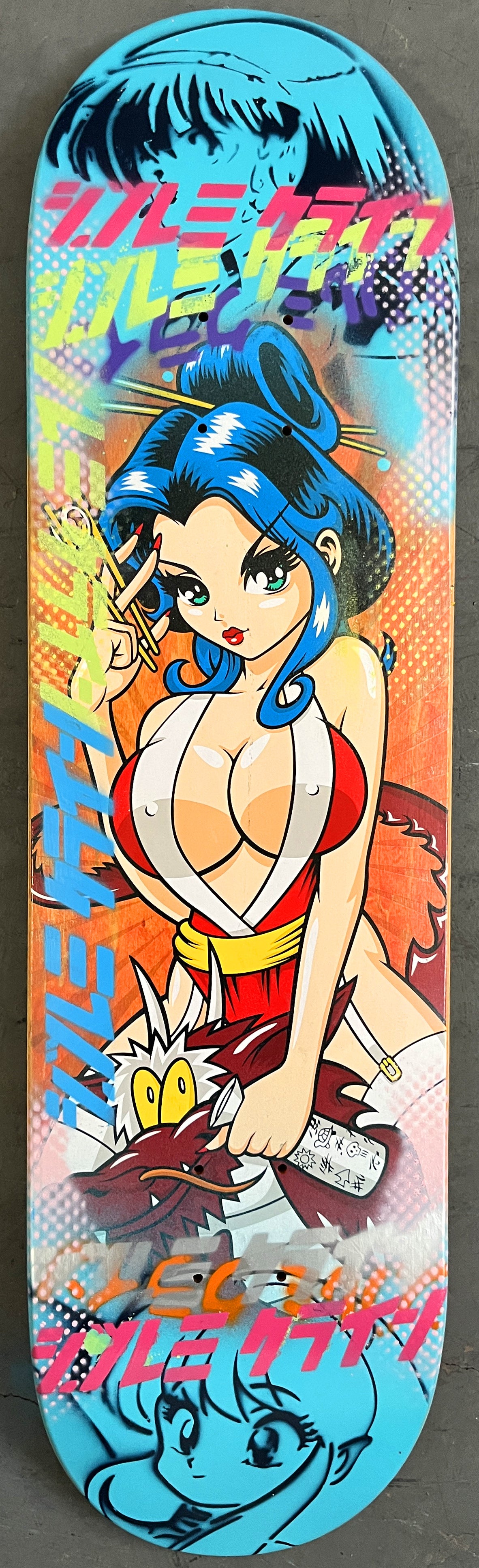 geisha 8.25 X 32.25 BLUE MIXED PROCESS SIGNED 1 of 1