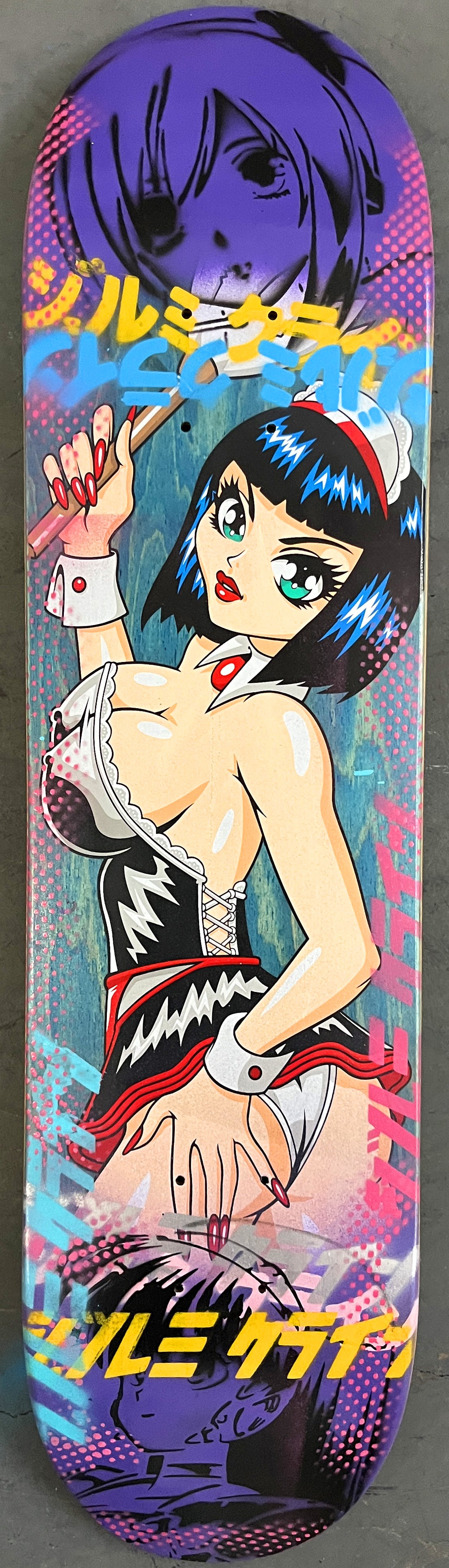 maid 8.0 X 31.75 PURPLE MIXED PROCESS SIGNED 1 of 1