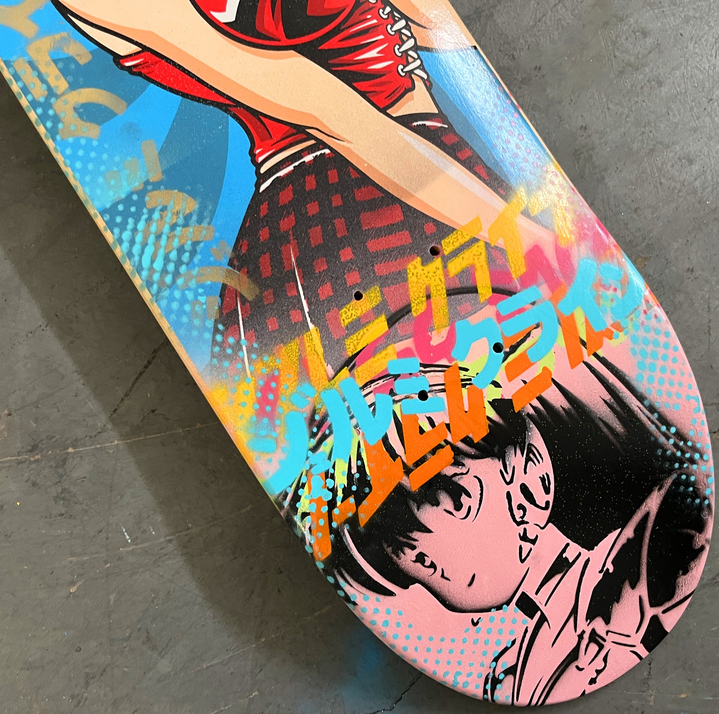 poison 8.0 X 31.75 PINK MIXED PROCESS SIGNED 1 of 1