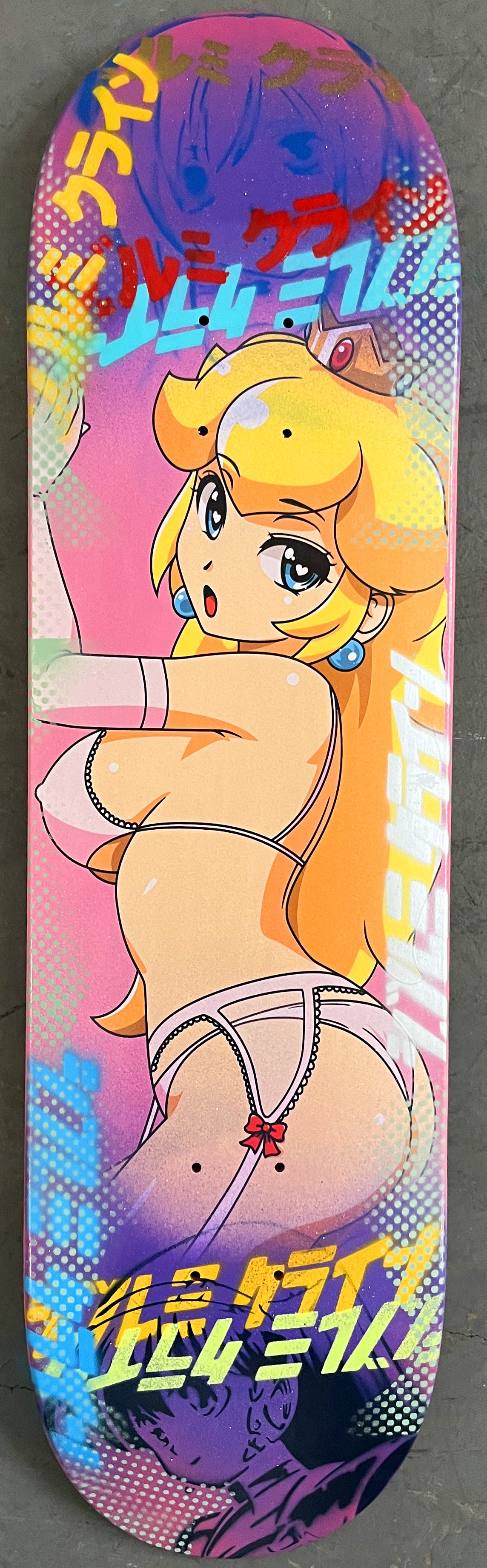 peach 8.25 X 32.25 PINK/PURPLE/BLUE MIXED PROCESS SIGNED 1 of 1