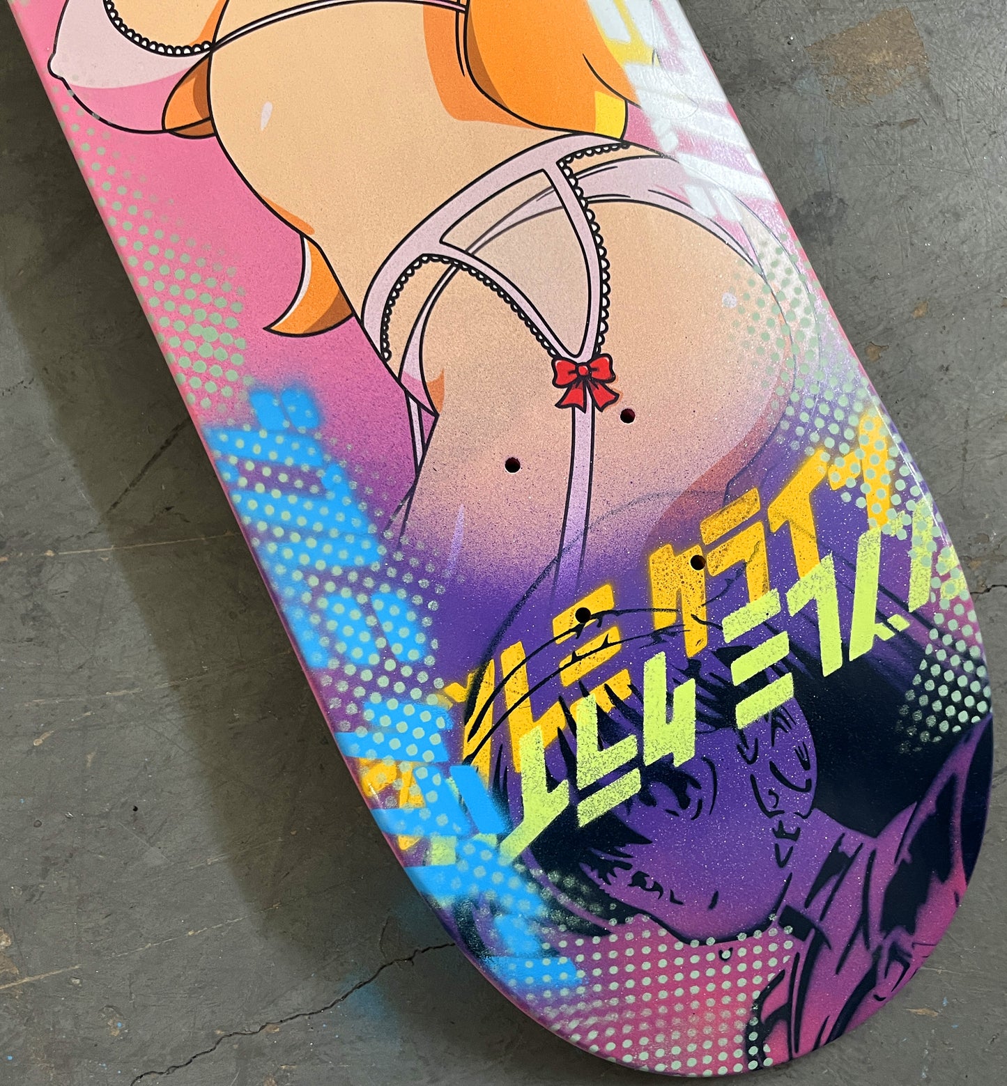 peach 8.25 X 32.25 PINK/PURPLE/BLUE MIXED PROCESS SIGNED 1 of 1