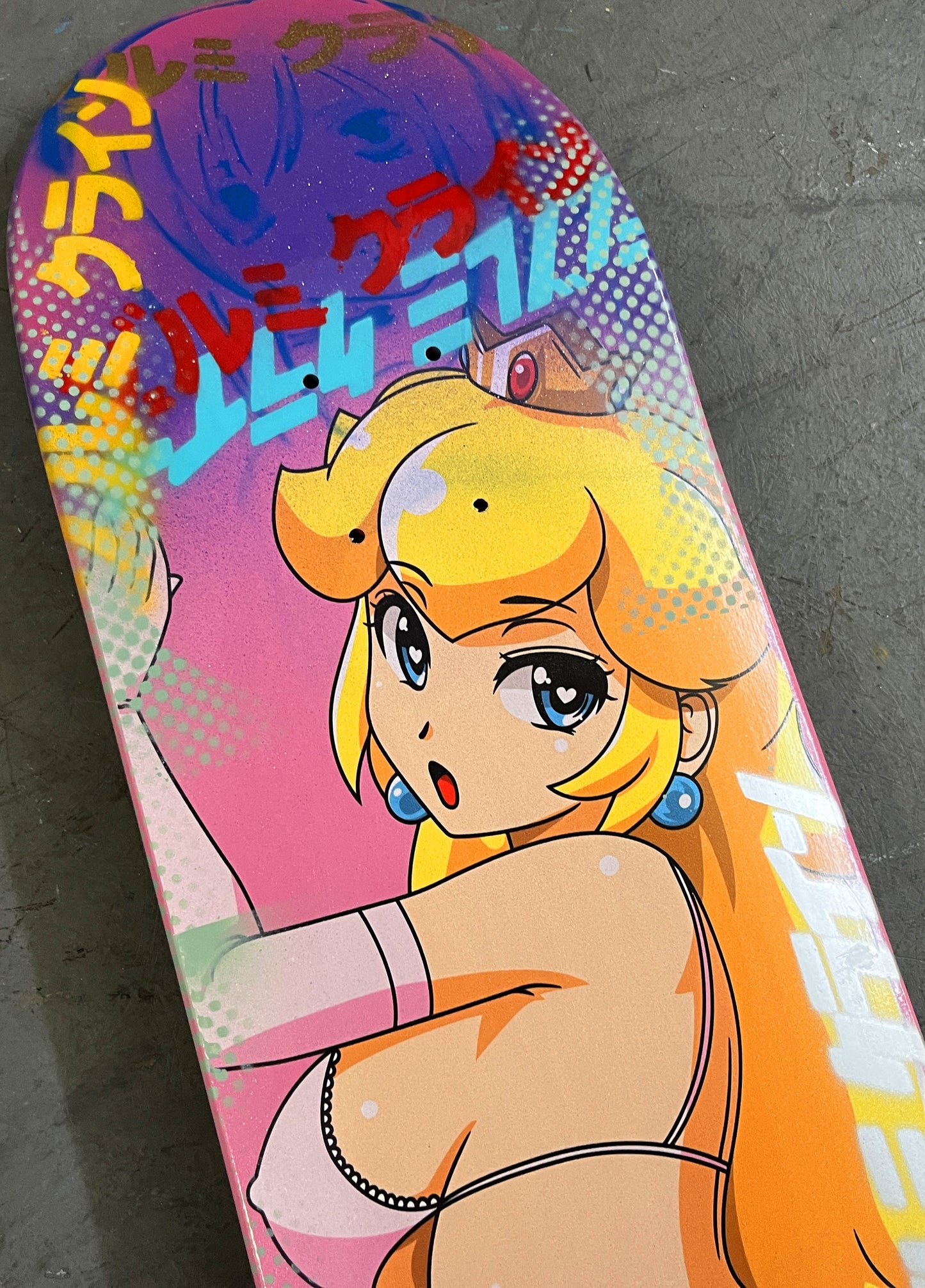 peach 8.25 X 32.25 PINK/PURPLE/BLUE MIXED PROCESS SIGNED 1 of 1