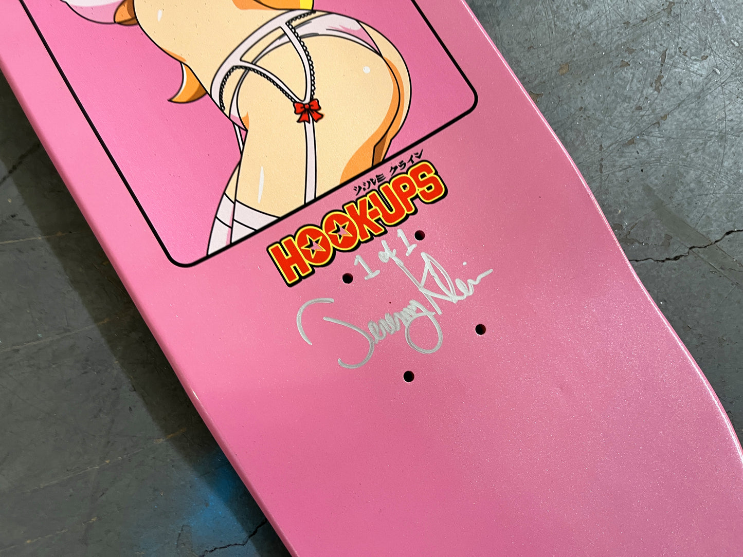peach 8.25 X 32.25 PINK/PURPLE/BLUE MIXED PROCESS SIGNED 1 of 1