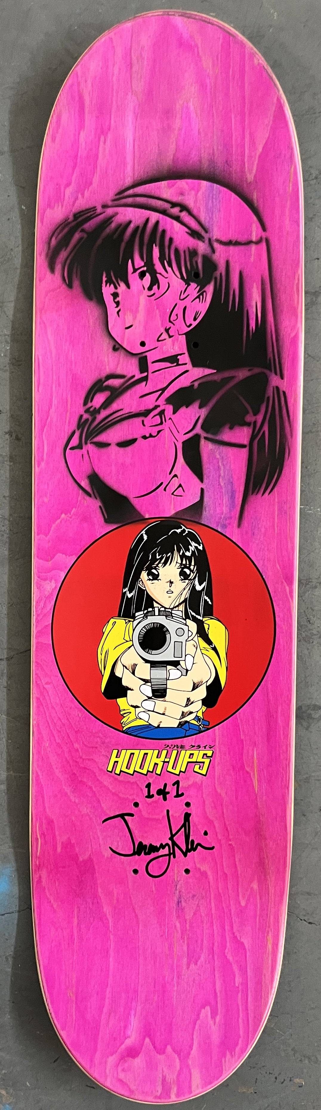 barrel of a gun PURPLE/PINK 8.0 X 31.75 MIXED PROCESS 1 OF 1 SIGNED