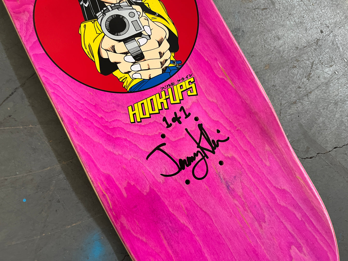 barrel of a gun PURPLE/PINK 8.0 X 31.75 MIXED PROCESS 1 OF 1 SIGNED