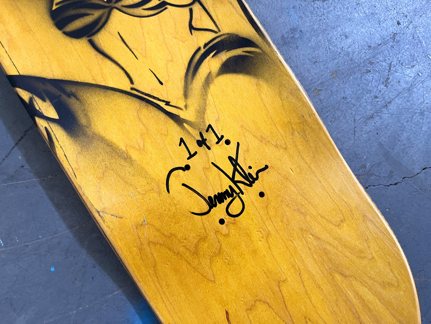 geisha 8.25 X 32.25 PINK/PURPLE/BLUE MIXED PROCESS SIGNED 1 of 1