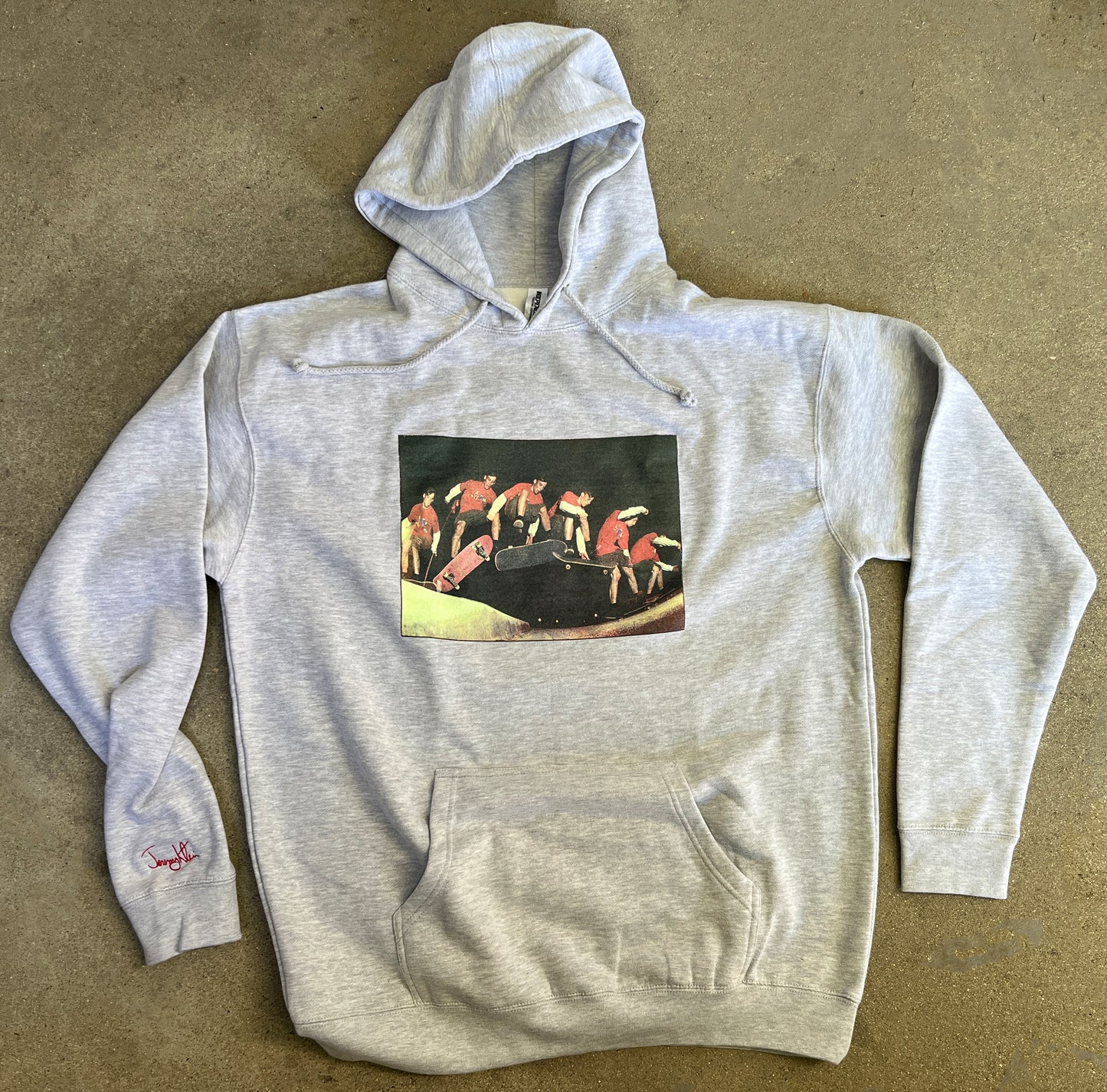 jeremy klein sequence hooded sweatshirt - HEATHER GREY