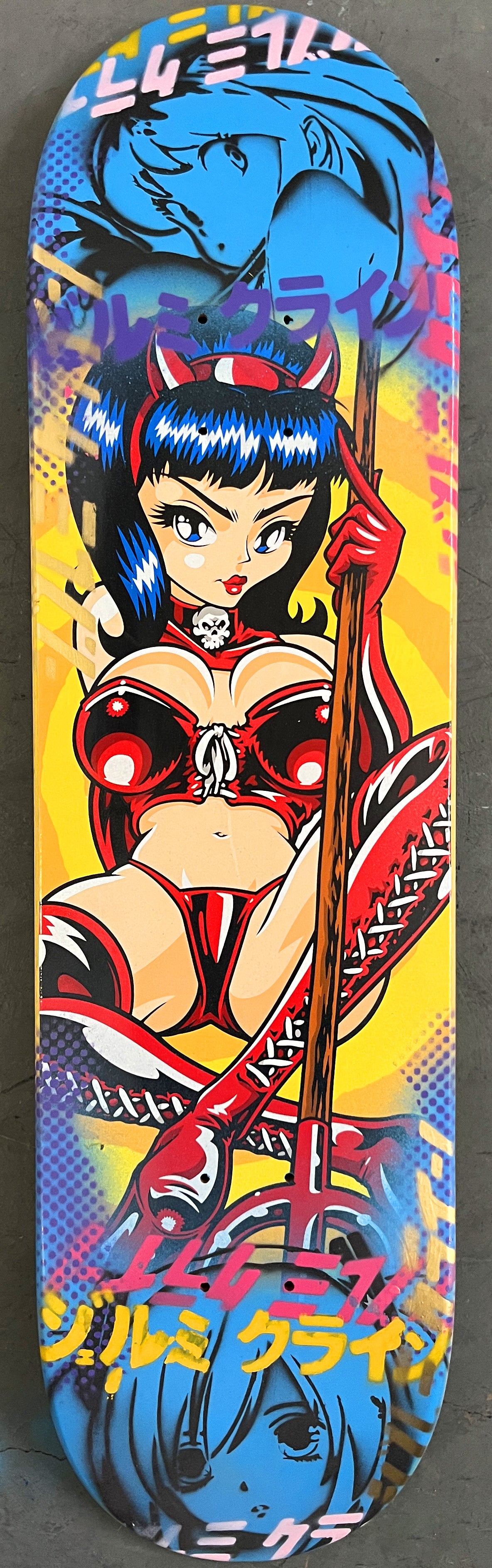 devil queen 8.25 X 32.25 BLUE MIXED PROCESS SIGNED 1 of 1