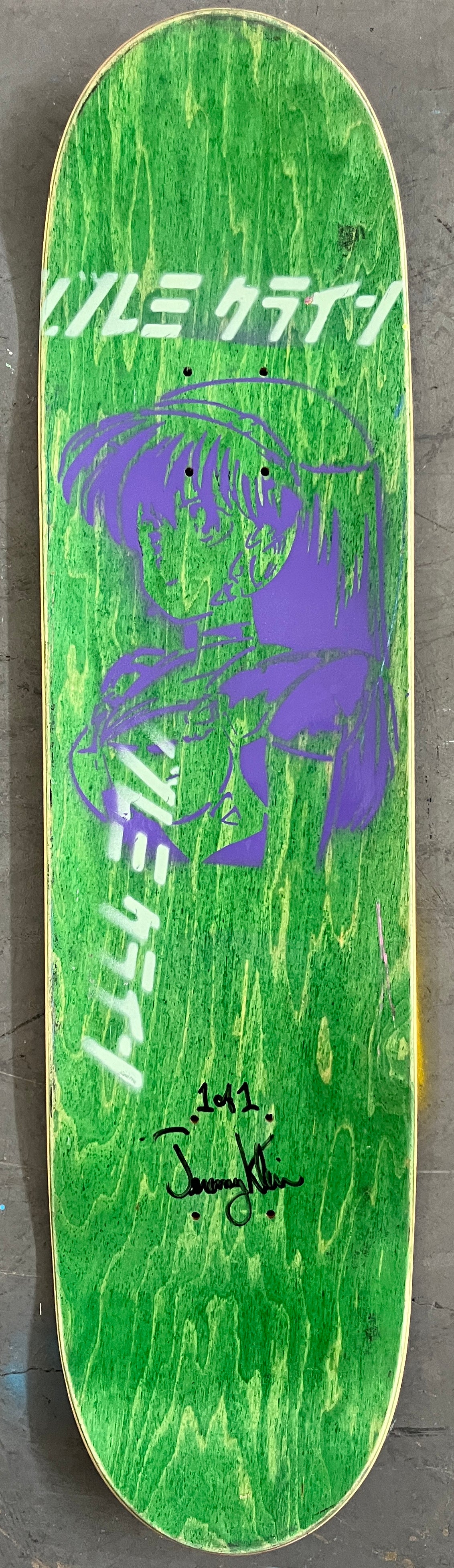 battle school girl 8.0 X 31.75 PINK/PURPLE MIXED PROCESS SIGNED 1 of 1