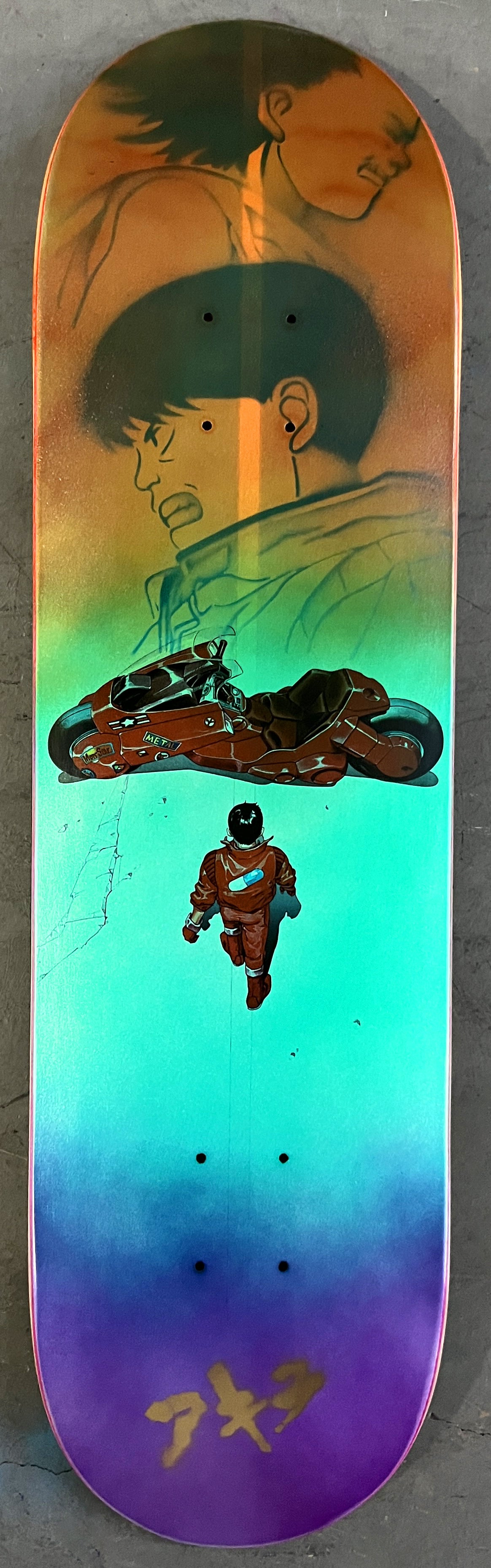 kaneda II 8.5 X 32.25 PURPLE/AQUA/ORANGE MIXED PROCESS 1 OF 1 SIGNED