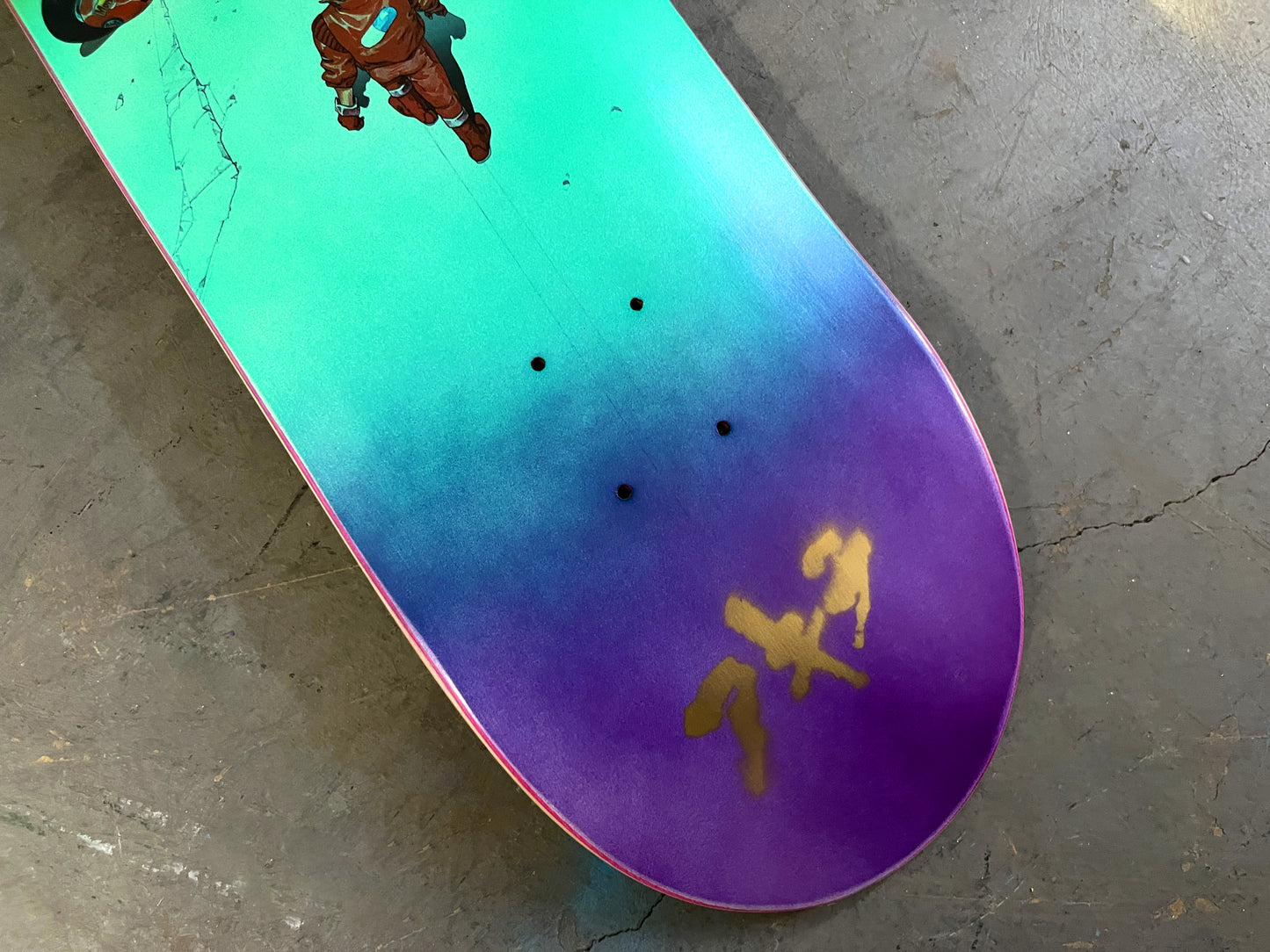 kaneda II 8.5 X 32.25 PURPLE/AQUA/ORANGE MIXED PROCESS 1 OF 1 SIGNED