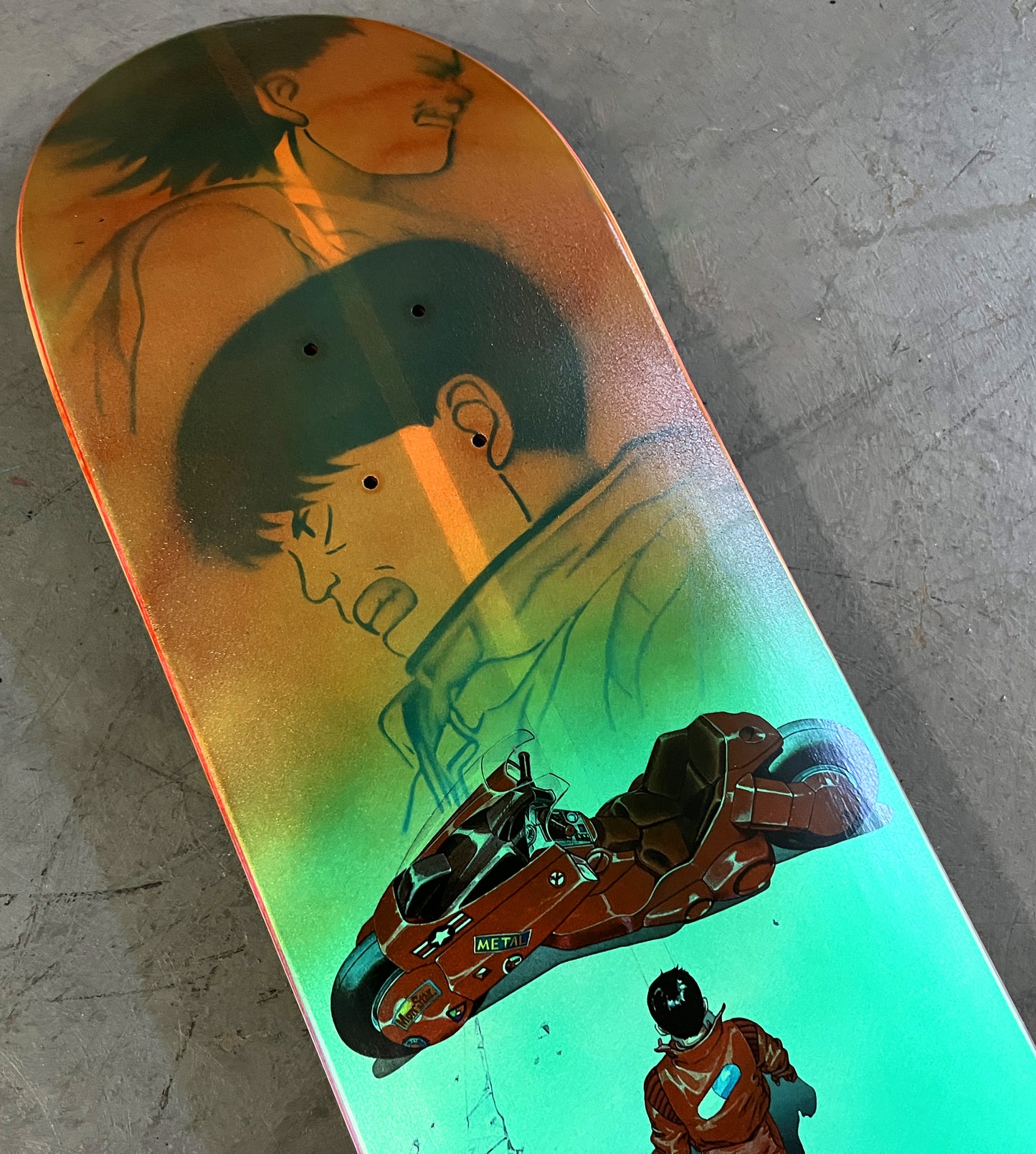 kaneda II 8.5 X 32.25 PURPLE/AQUA/ORANGE MIXED PROCESS 1 OF 1 SIGNED