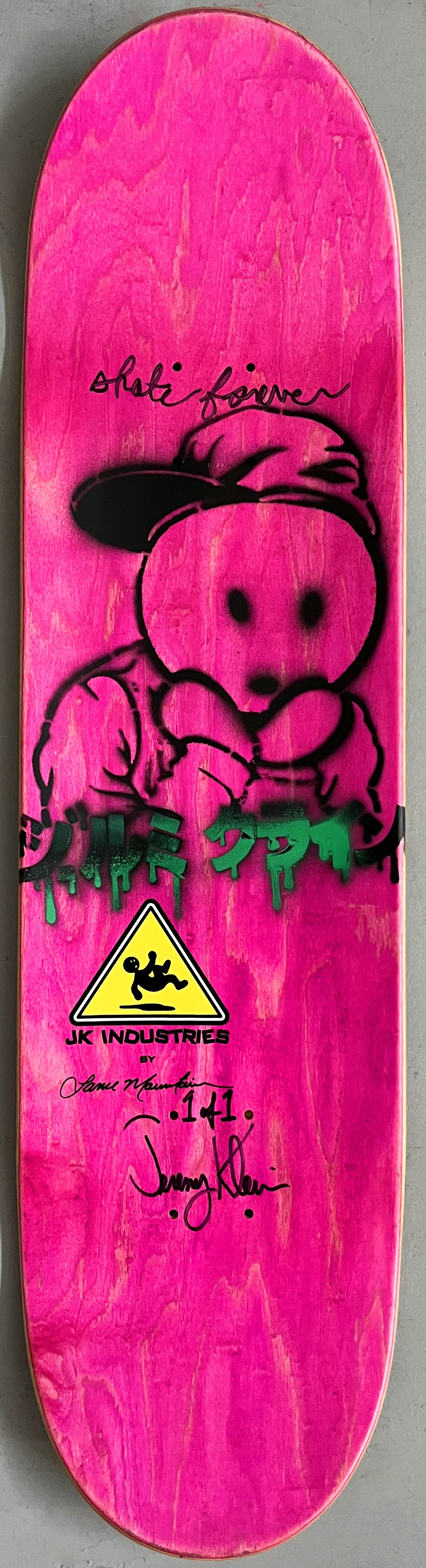 lance mountain black eye kid 8.5 MIXED PROCESS BLUE/YELLOW SIGNED 1 of 1