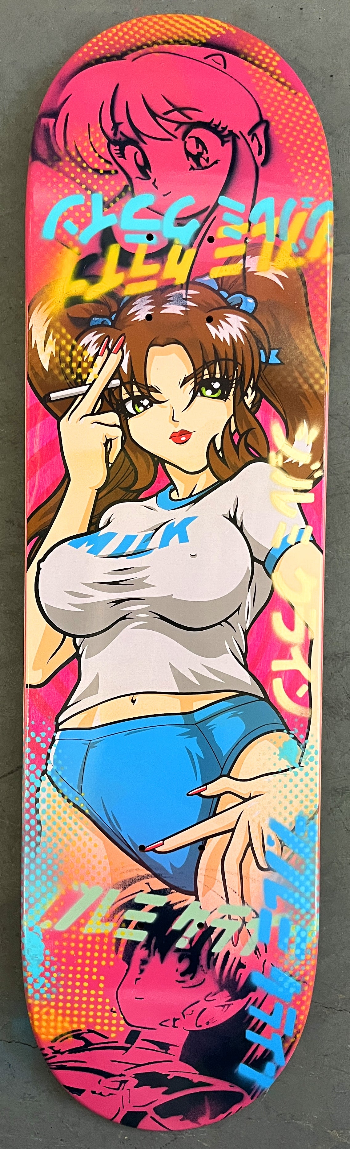 sakura 8.25 X 32.25 PINK MIXED PROCESS SIGNED 1 of 1