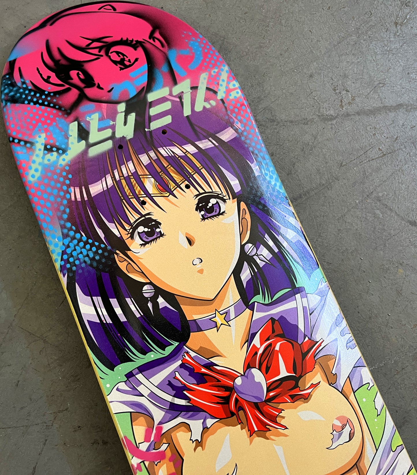sailor saturn 8.25 X 32.25 PINK MIXED PROCESS SIGNED 1 of 1