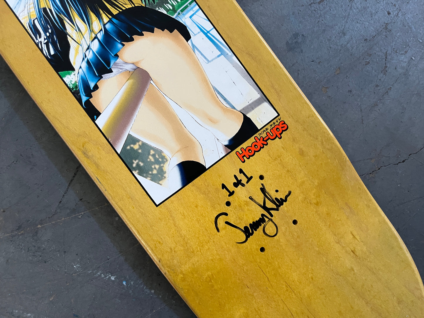 handrail 8.25 X 32.25 BLUE MIXED PROCESS SIGNED 1 of 1