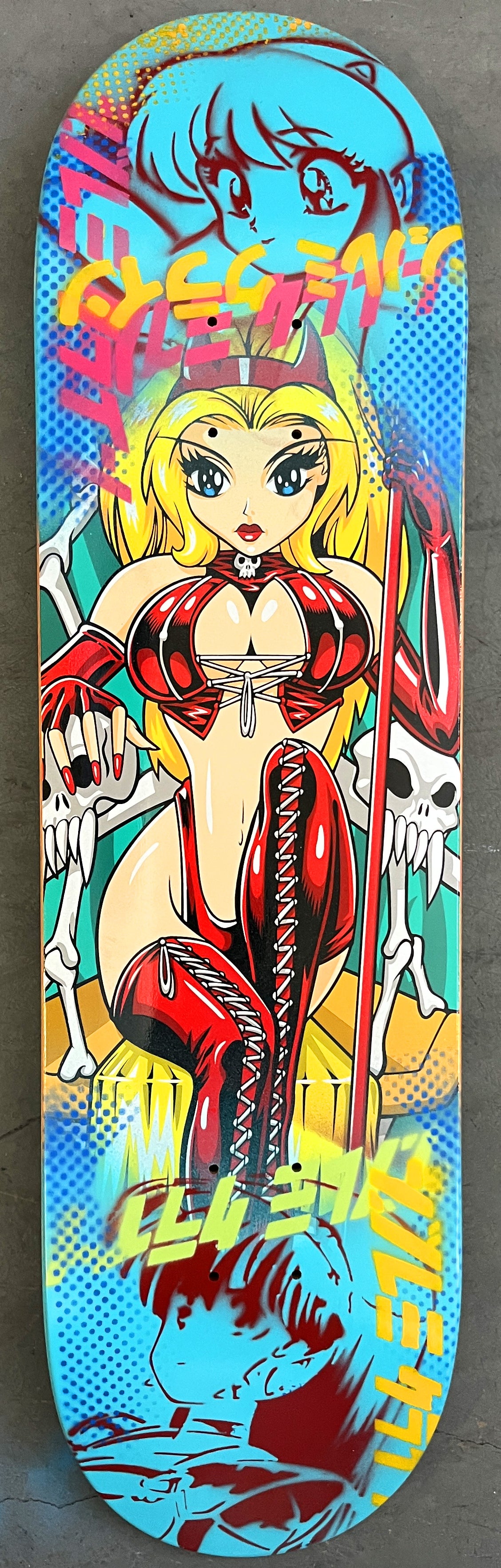 devil throne 8.5 X 32.25 BLUE MIXED PROCESS SIGNED 1 of 1