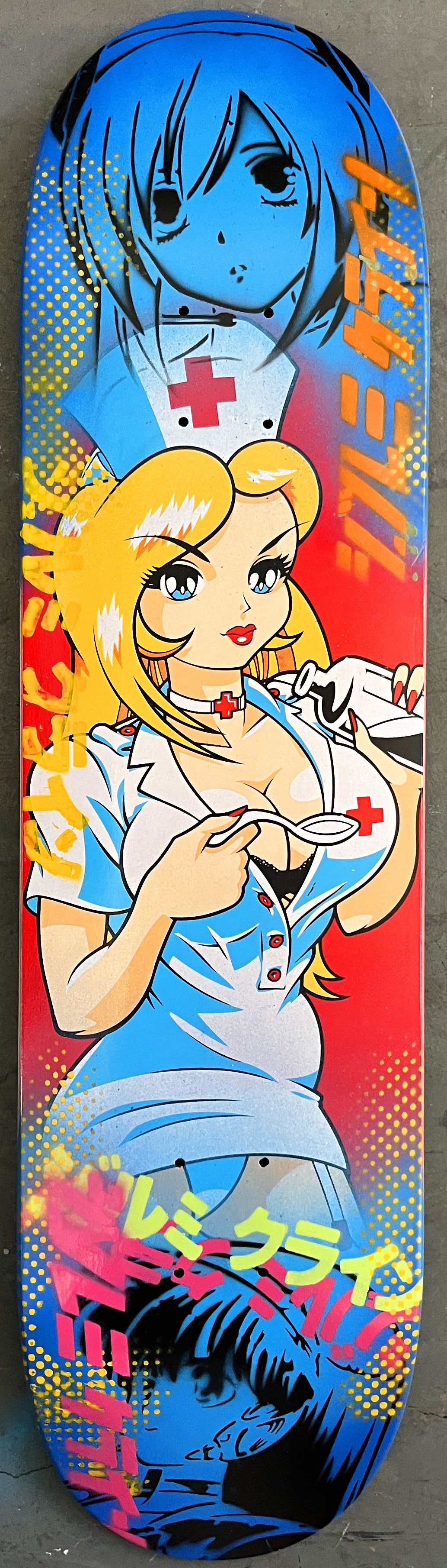 nurse krissy 8.0 X 31.75 BLUE MIXED PROCESS SIGNED 1 of 1