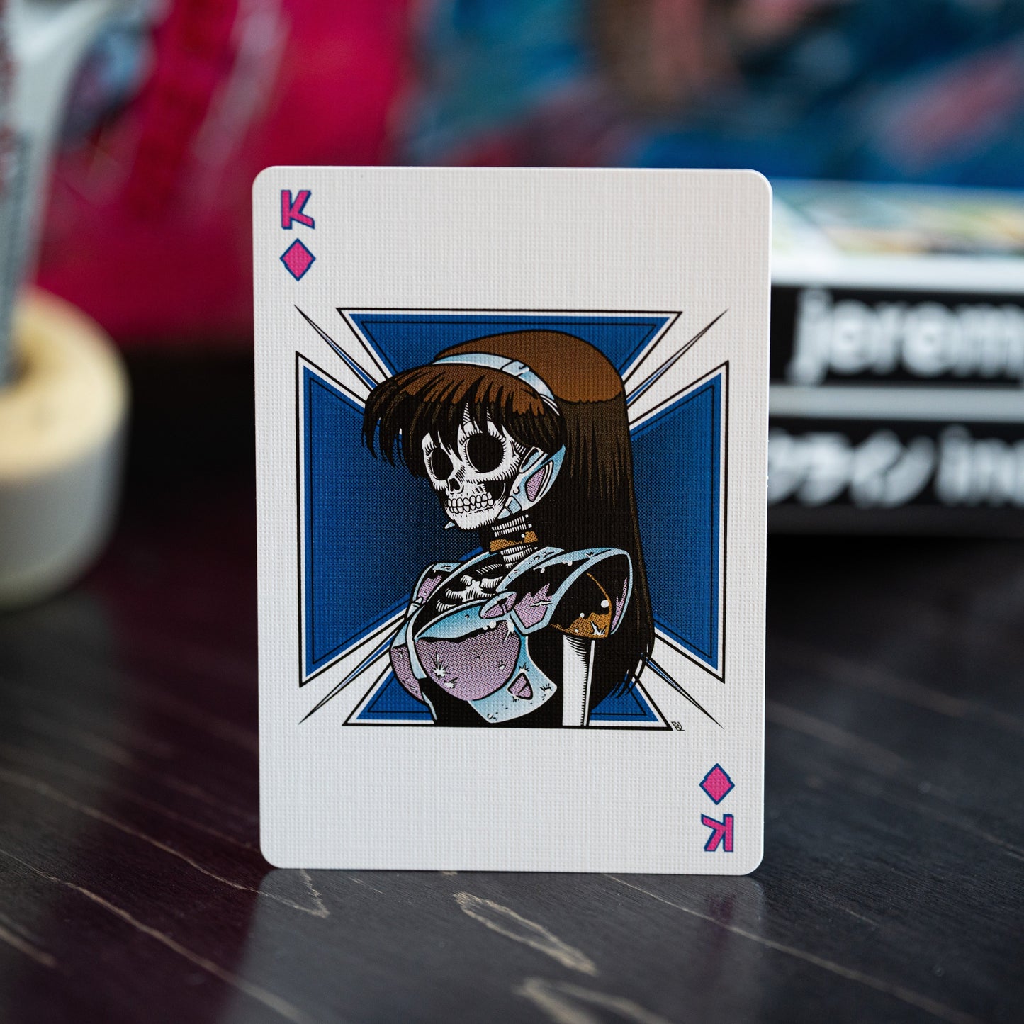 dream girl playing cards GILDED LIMITED EDITION BLUE SPARKLE