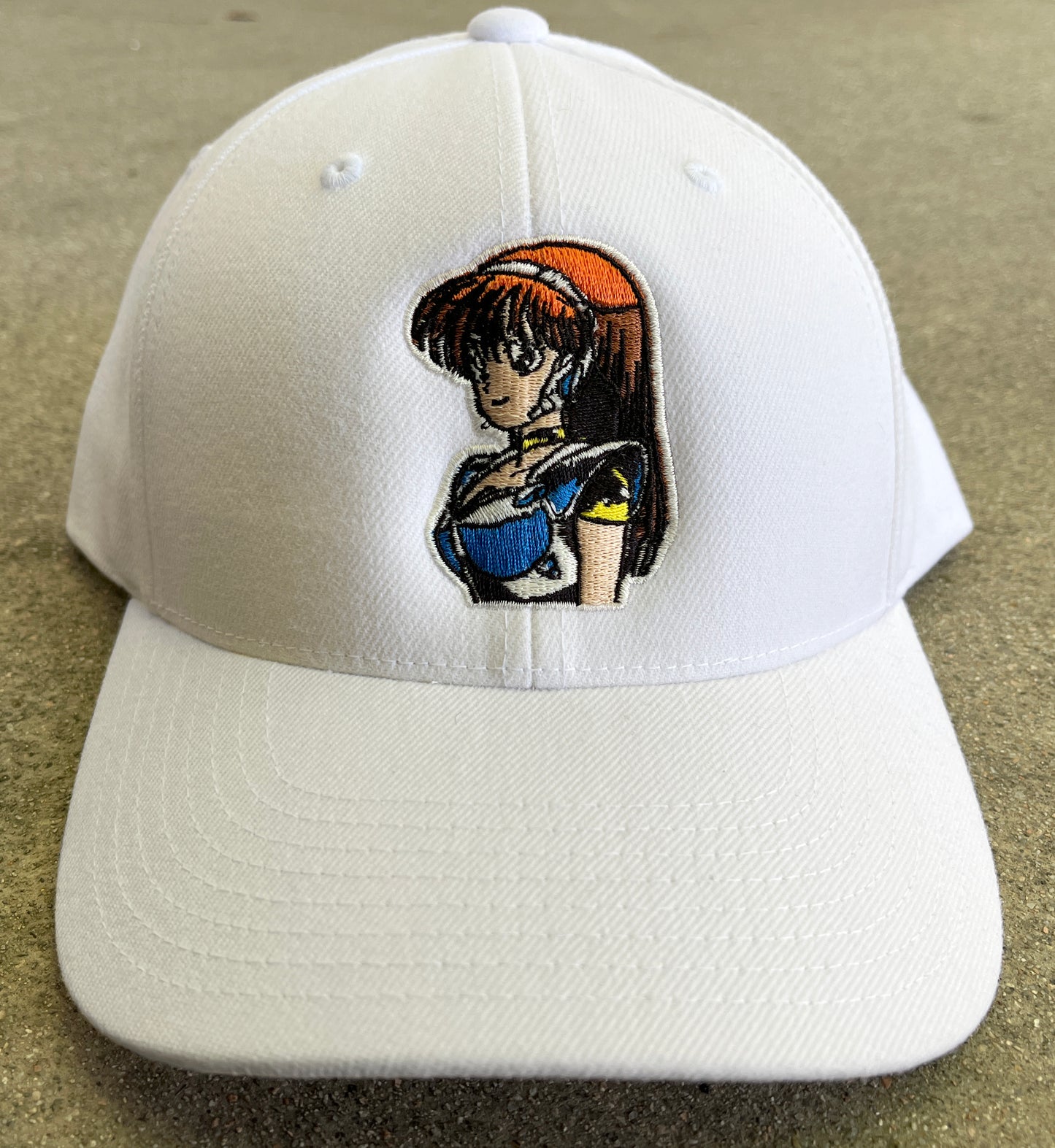 dream girl embroidered snapback hat WHITE