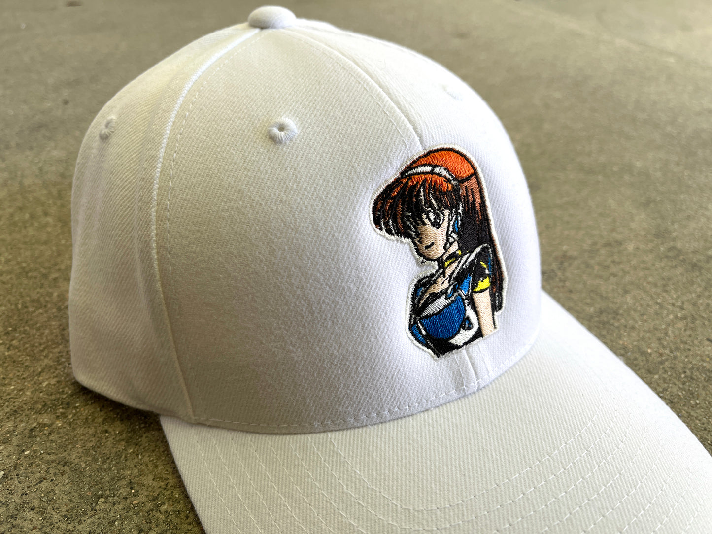 dream girl embroidered snapback hat WHITE