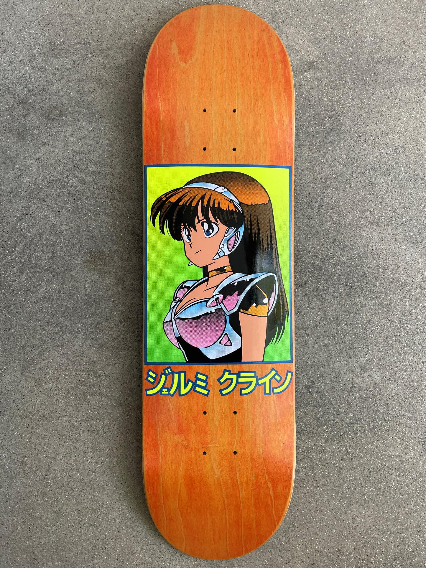 dream girl hand screened ORANGE 8.5 X 32.25