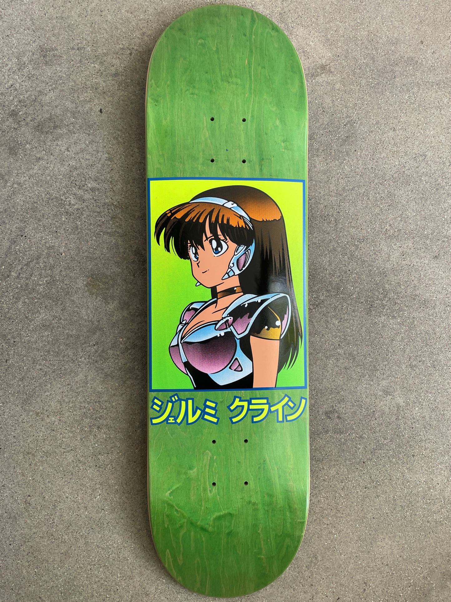 dream girl hand screened GREEN 8.5 X 32.25