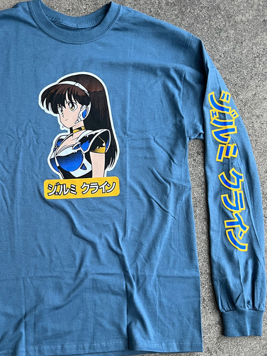 dream girl LONG SLEEVE t-shirt SLATE BLUE