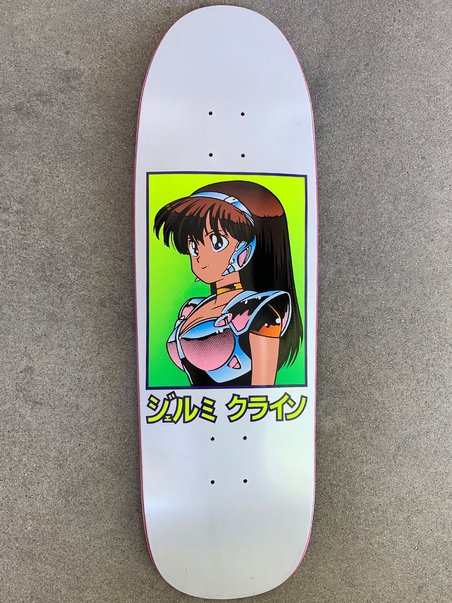dream girl board PEARL WHITE original size 9.5 X 31.75 wheelbase 14.25