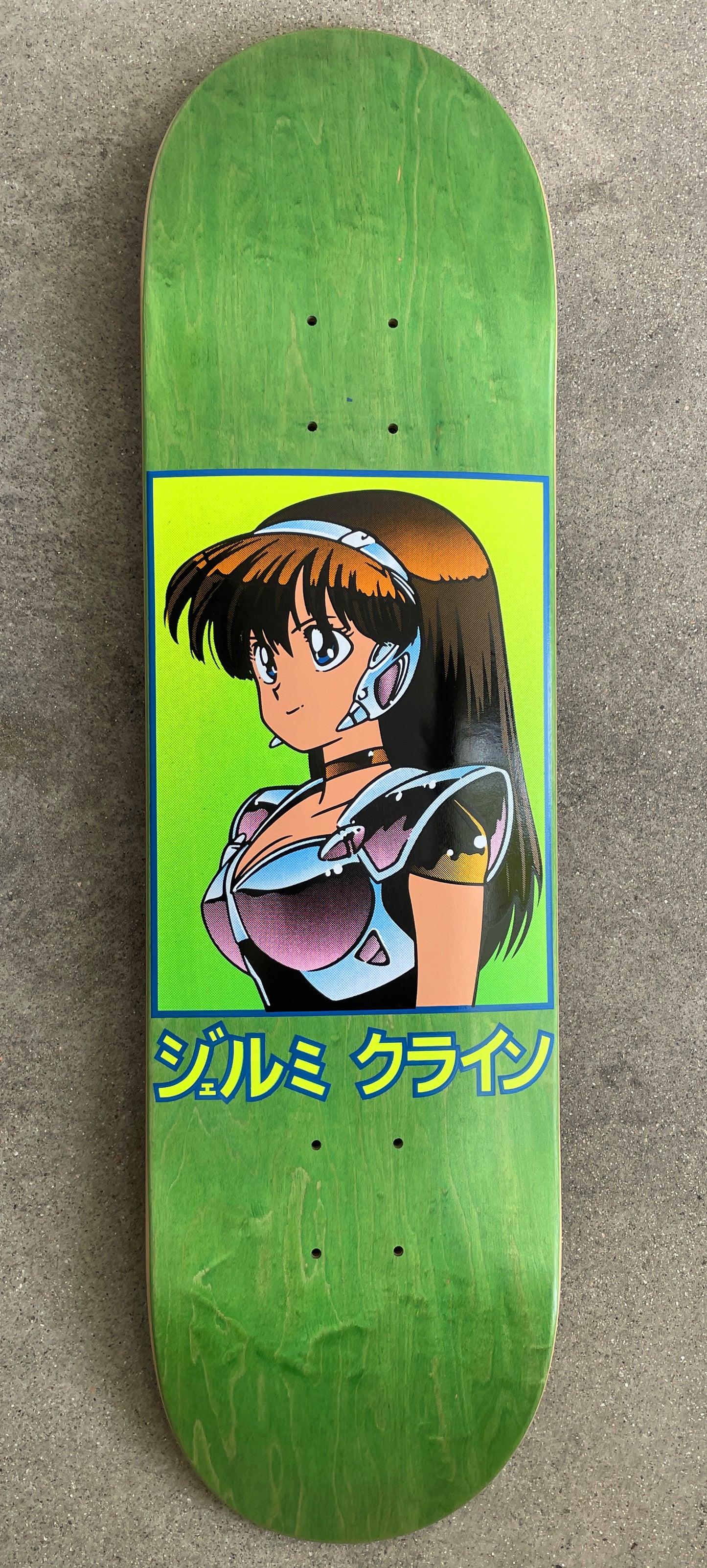 dream girl hand screened GREEN 8.5 X 32.25